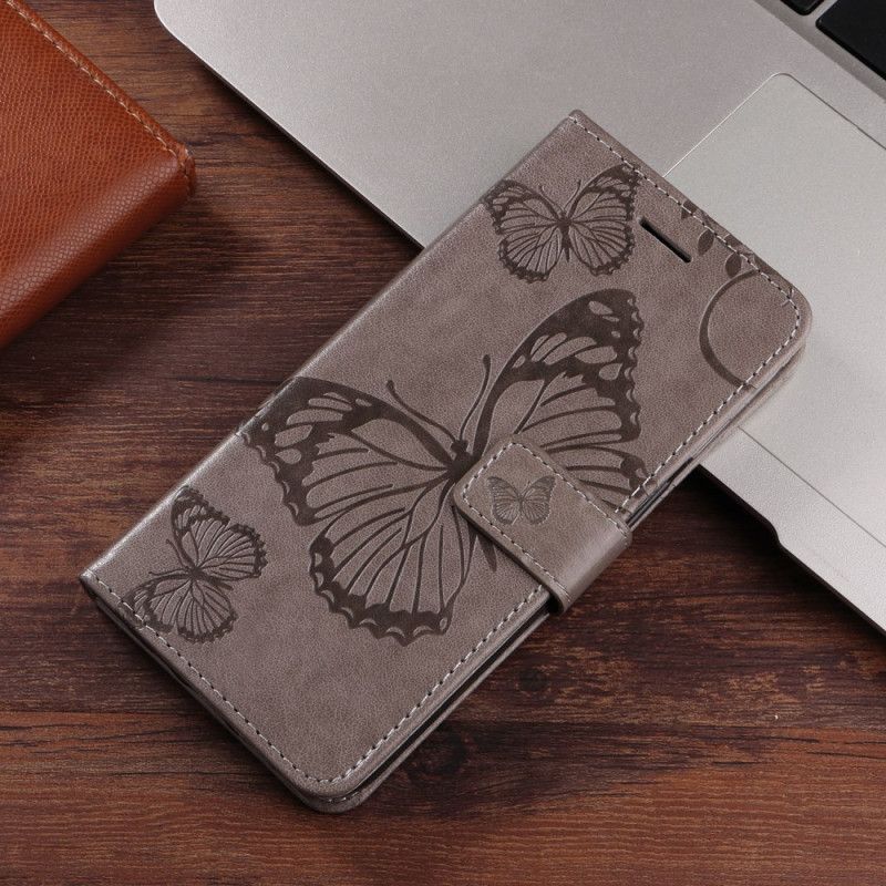 Leren Hoesje Huawei Pura 80 Ultra Groot Vlinders Bescherming Hoesje