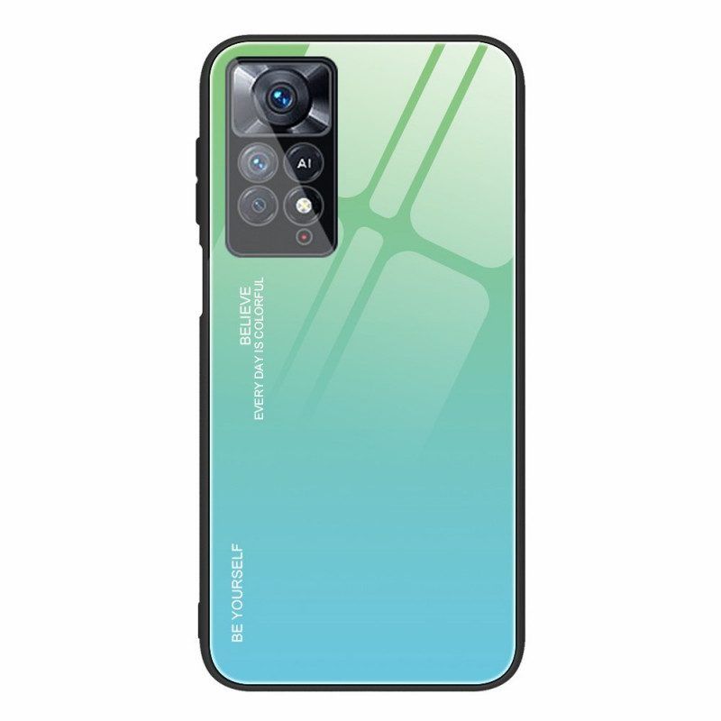 Hoesje voor Xiaomi Redmi Note 11 Pro / 11 Pro 5G Gehard Glas Wees Jezelf