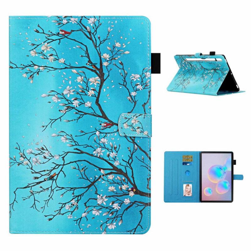 Bescherming Hoesje Samsung Galaxy Tab S7 Plus Telefoonhoesje Bloeiende Takken