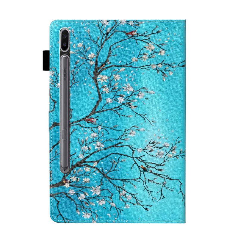 Bescherming Hoesje Samsung Galaxy Tab S7 Plus Telefoonhoesje Bloeiende Takken
