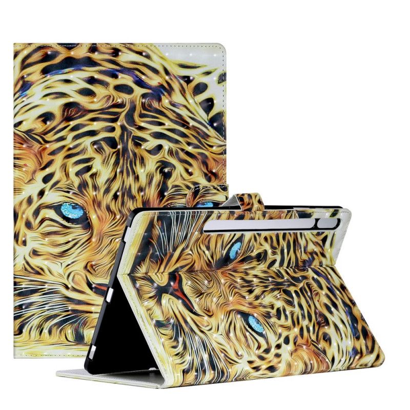 Cover Folio-hoesje Samsung Galaxy Tab S7 Plus Telefoonhoesje Tijger Art