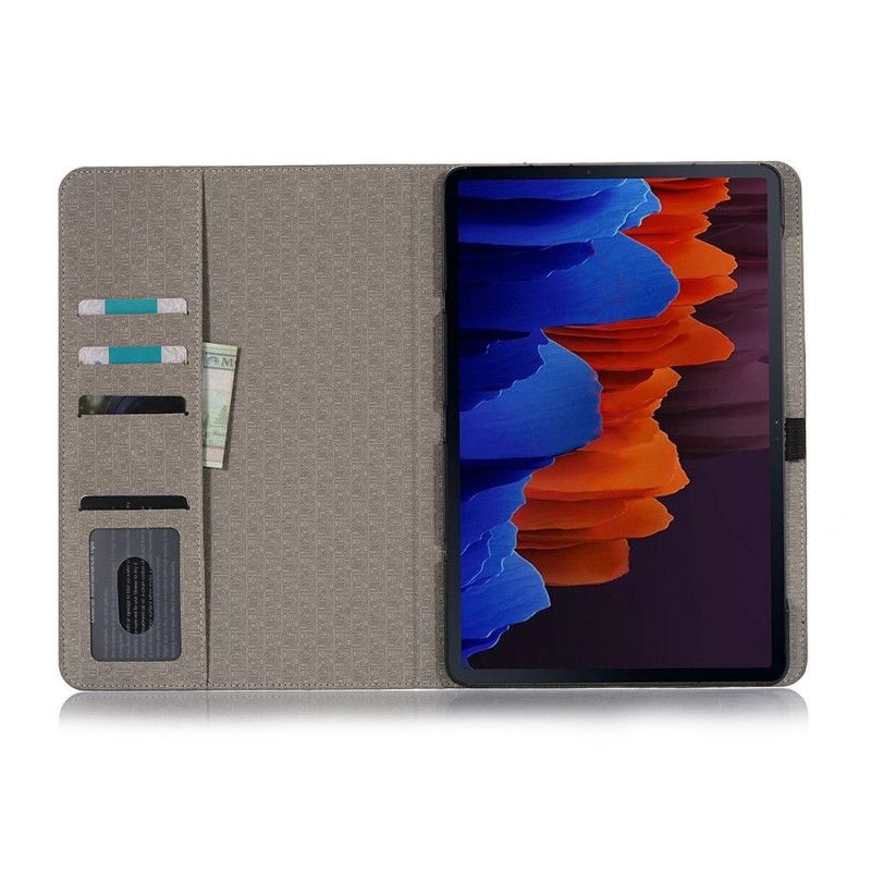 Cover Samsung Galaxy Tab S7 Plus Bruin Grijs Wereldkaart