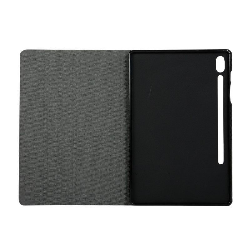 Cover Samsung Galaxy Tab S7 Plus Grijs Zwart Stof