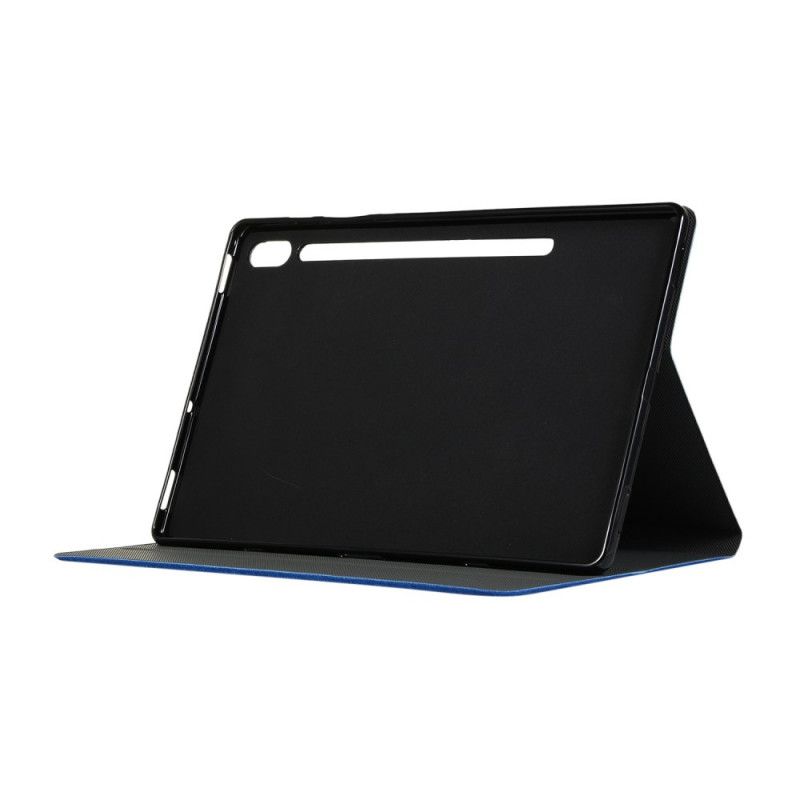 Cover Samsung Galaxy Tab S7 Plus Grijs Zwart Stof