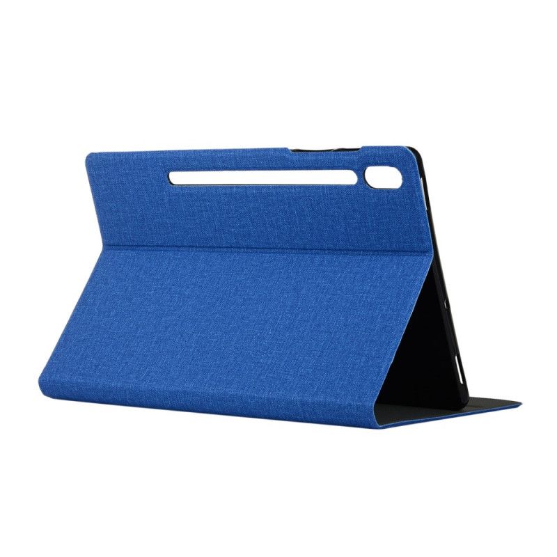 Cover Samsung Galaxy Tab S7 Plus Grijs Zwart Stof