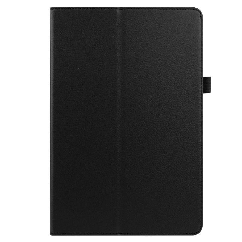 Cover Samsung Galaxy Tab S7 Plus Wit Zwart Lychee Kunstleer