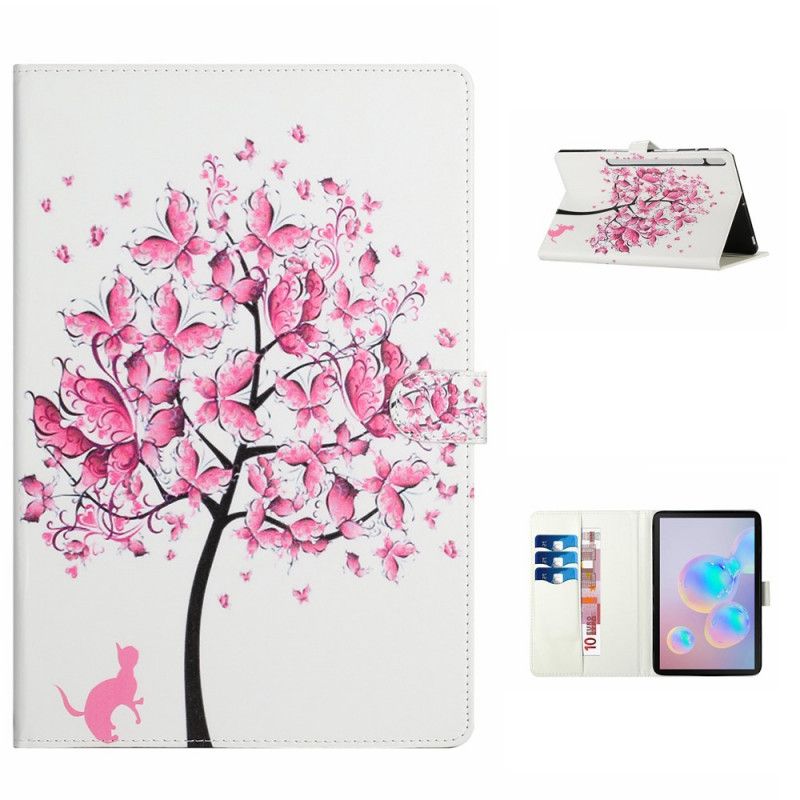 Flip Case Leren Samsung Galaxy Tab S7 Plus Boom En Kat