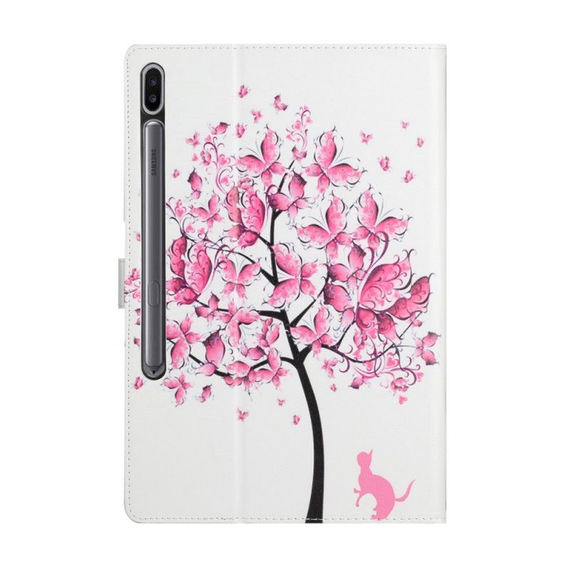 Flip Case Leren Samsung Galaxy Tab S7 Plus Boom En Kat