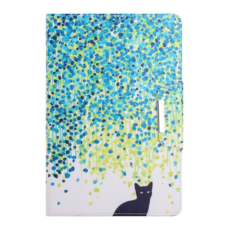Kunstlederen Bekleding Samsung Galaxy Tab S7 Plus Zwart Cat