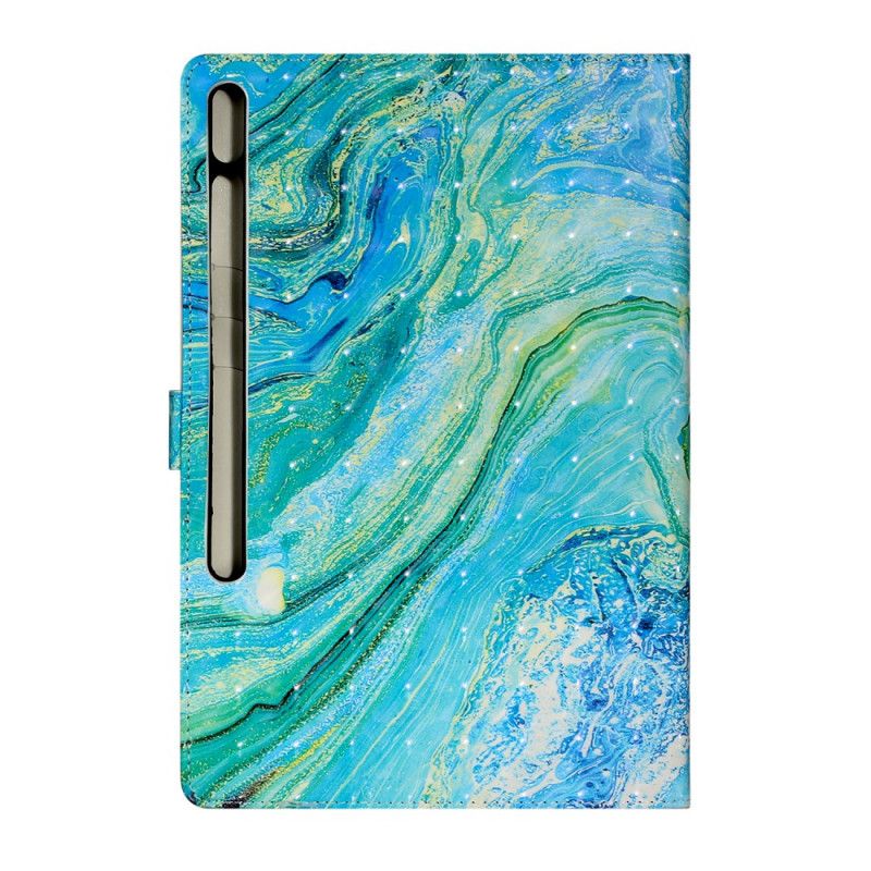 Leren Hoesje voor Samsung Galaxy Tab S7 Plus Groene Golf