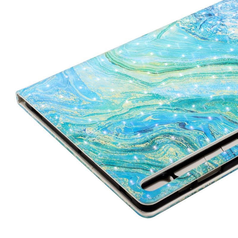 Leren Hoesje voor Samsung Galaxy Tab S7 Plus Groene Golf