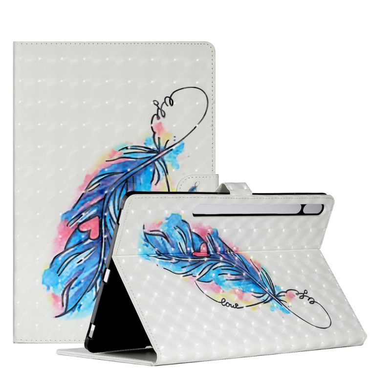 Leren Hoesje voor Samsung Galaxy Tab S7 Plus Veer Art