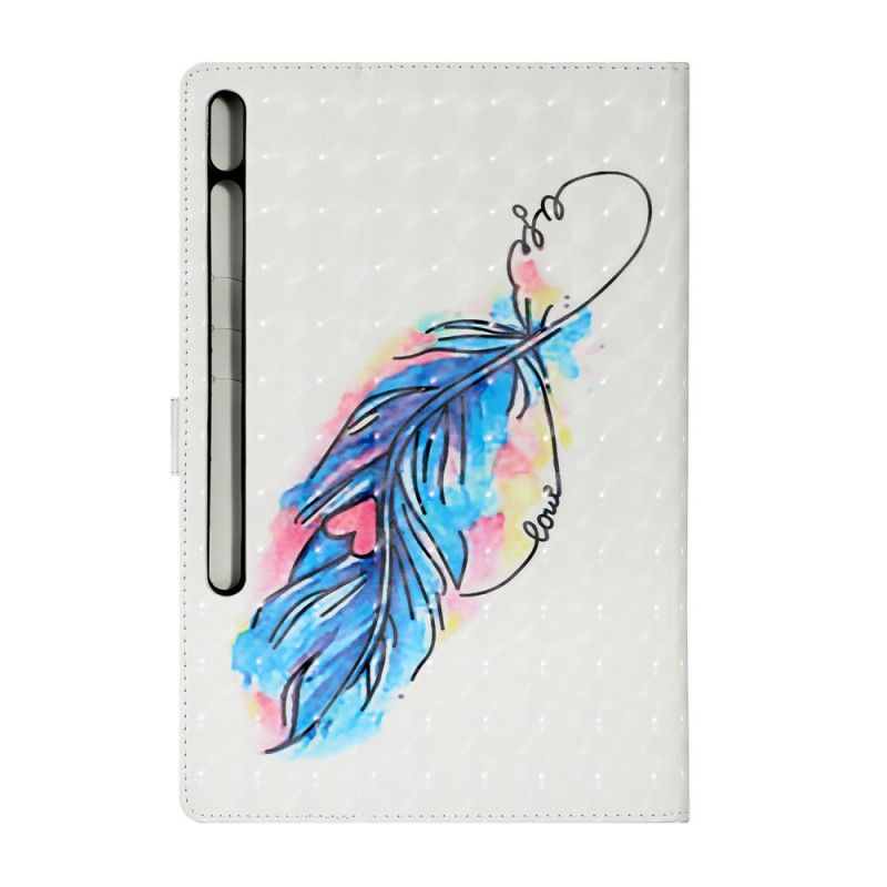 Leren Hoesje voor Samsung Galaxy Tab S7 Plus Veer Art