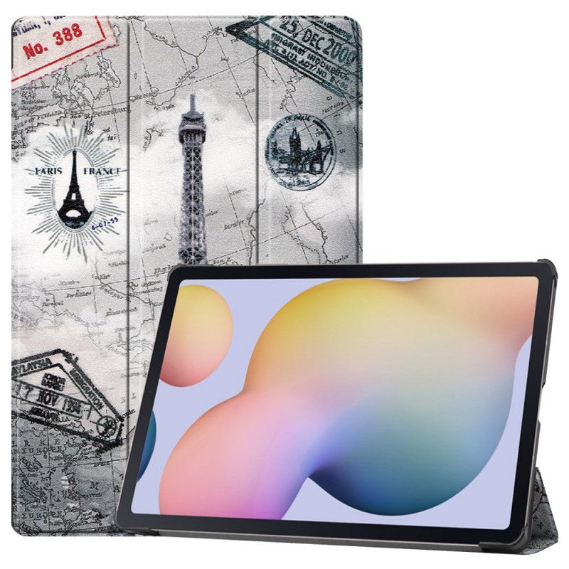 Smart Case Samsung Galaxy Tab S7 Plus Versterkte Eiffeltoren
