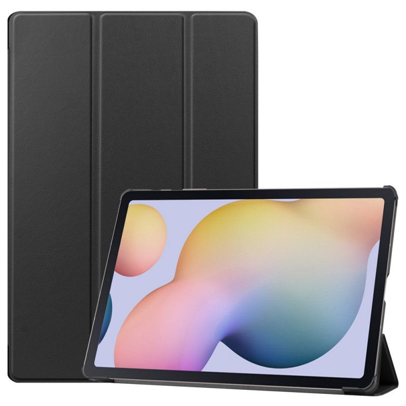 Smartcase Samsung Galaxy Tab S7 Plus Grijs Zwart Drievoudige Pennenhouder