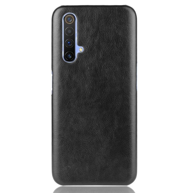 Case Hoesje Realme X50 Grijs Zwart Telefoonhoesje Lychee Leereffect