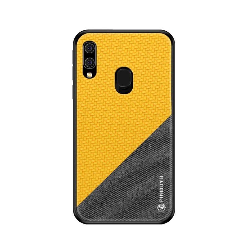 Case Hoesje Samsung Galaxy A30 Magenta Zwart Telefoonhoesje Mofi Eer Serie