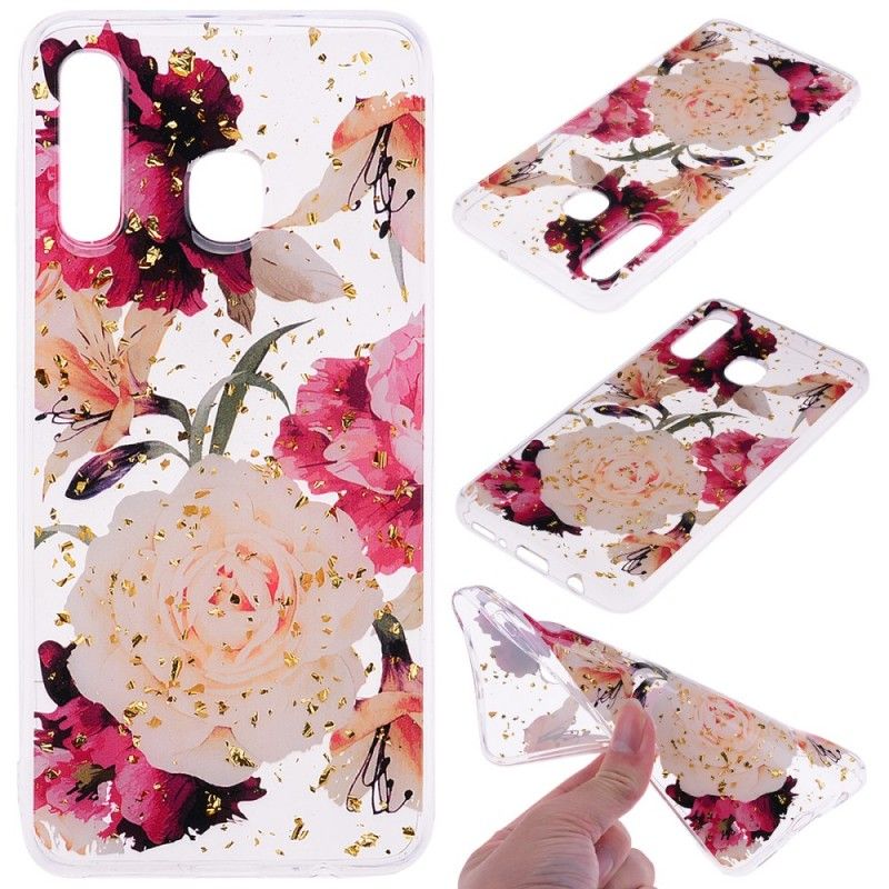 Case Hoesje Samsung Galaxy A30 Telefoonhoesje Transparante Mooie Boeketten