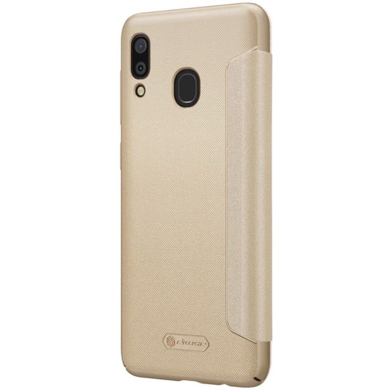 Folio-hoesje voor Samsung Galaxy A30 Goud Grijs Nillkin