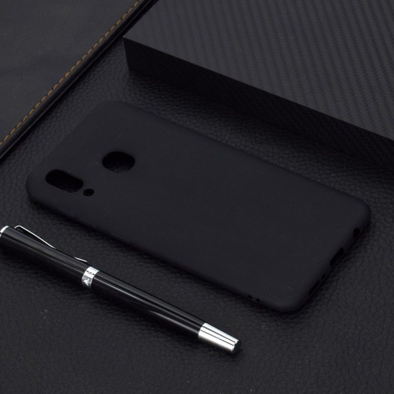 Hoesje Samsung Galaxy A30 Wit Zwart Siliconen