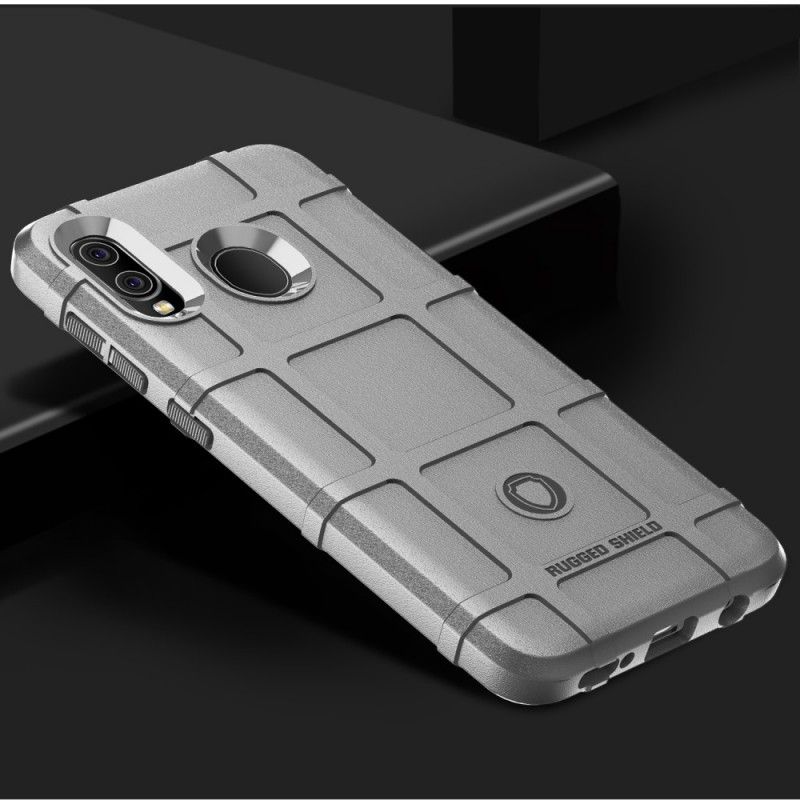 Hoesje voor Samsung Galaxy A30 Groen Zwart Robuust Schild