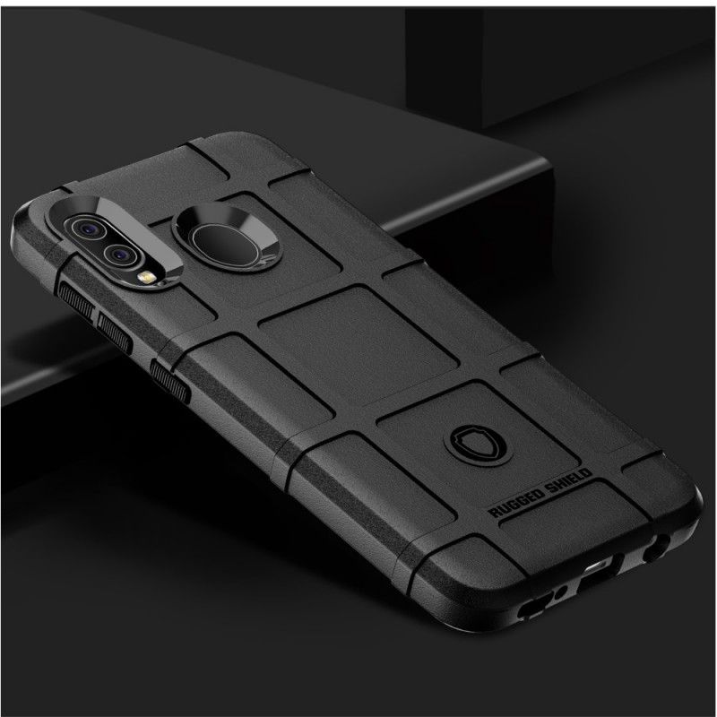 Hoesje voor Samsung Galaxy A30 Groen Zwart Robuust Schild