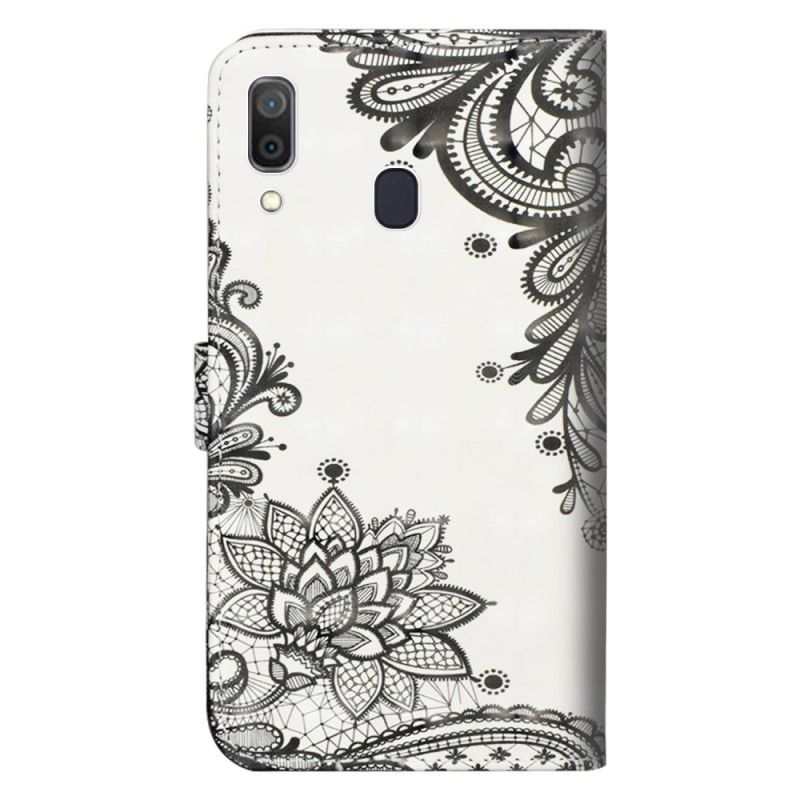 Leren Hoesje voor Samsung Galaxy A30 Chique Kant