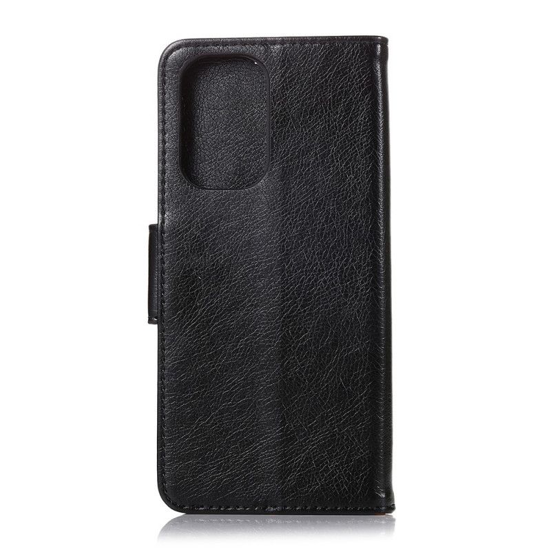 Cover Folio-hoesje Xiaomi Redmi Note 10 / Note 10S Rood Zwart Telefoonhoesje Split Nappaleer