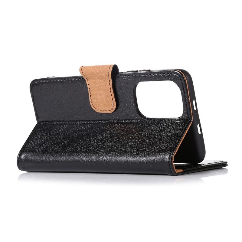 Cover Folio-hoesje Xiaomi Redmi Note 10 / Note 10S Rood Zwart Telefoonhoesje Split Nappaleer