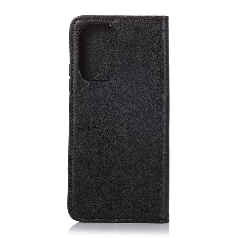 Folio-hoesje Xiaomi Redmi Note 10 / Note 10S Rood Zwart Lychee Splitleer