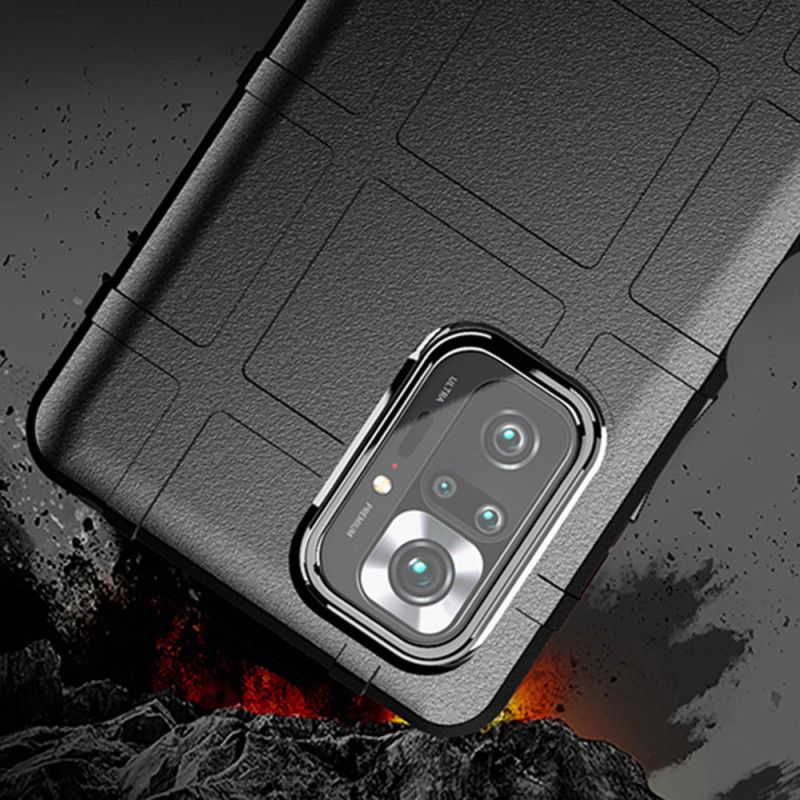 Hoesje Xiaomi Redmi Note 10 / Note 10S Grijs Zwart Robuust Schild