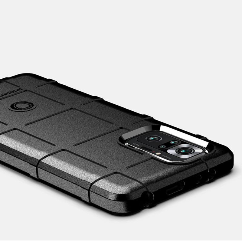 Hoesje Xiaomi Redmi Note 10 / Note 10S Grijs Zwart Robuust Schild