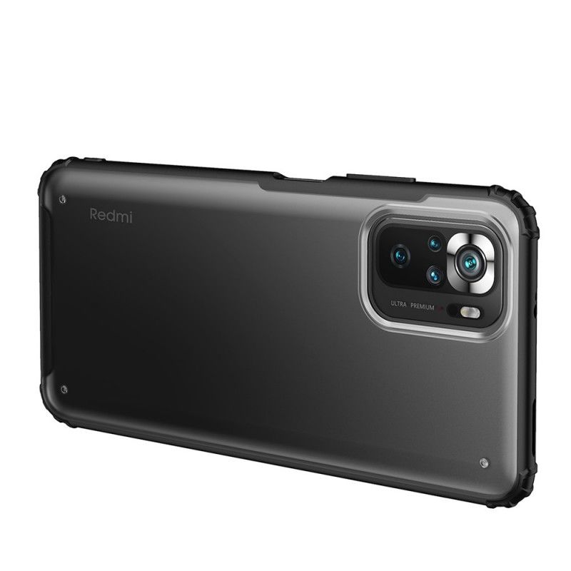 Hoesje Xiaomi Redmi Note 10 / Note 10S Rood Zwart Frosted Effect