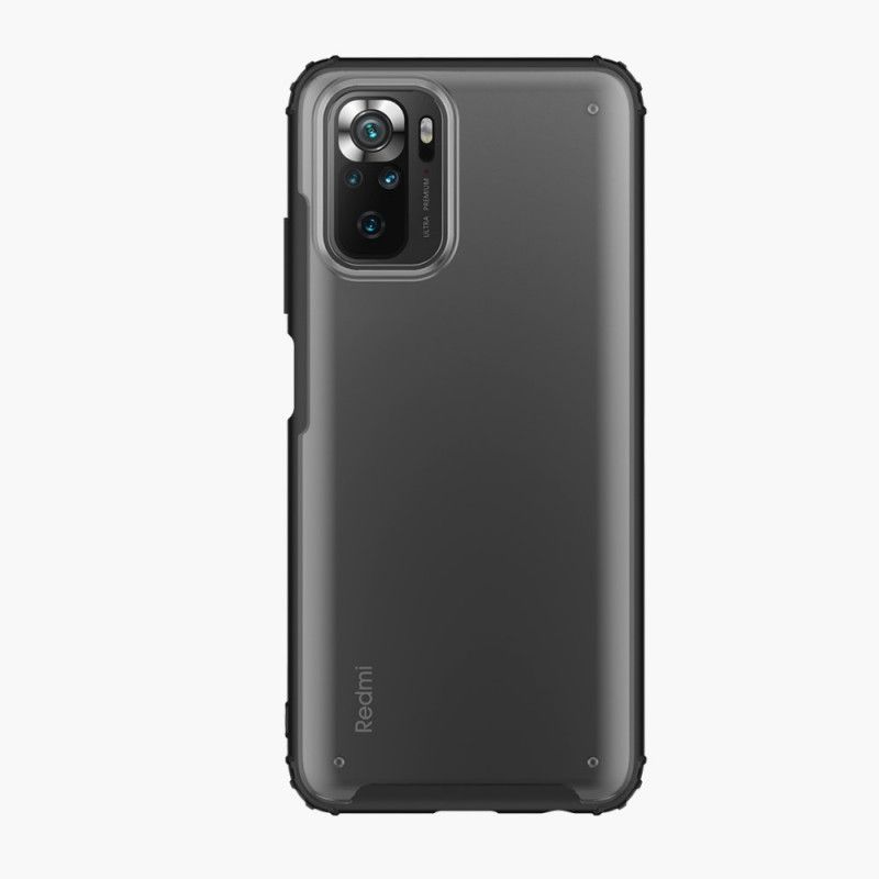 Hoesje Xiaomi Redmi Note 10 / Note 10S Rood Zwart Frosted Effect
