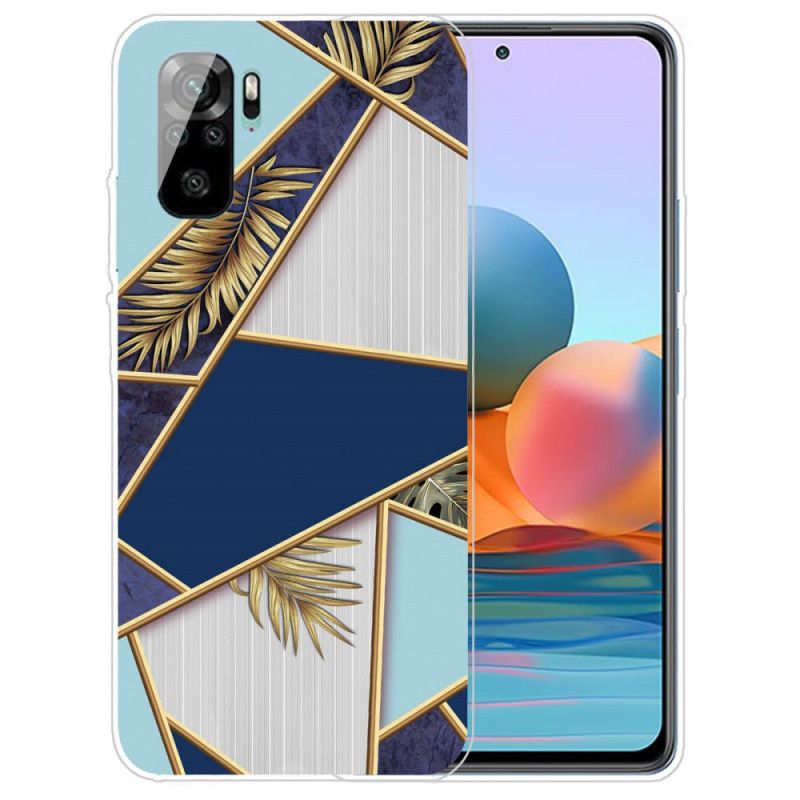 Hoesje Xiaomi Redmi Note 10 / Note 10S Wit Zwart Marmerpatroon
