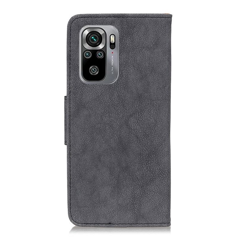 Leren Hoesje Xiaomi Redmi Note 10 / Note 10S Bruin Grijs Vintage Splitleer