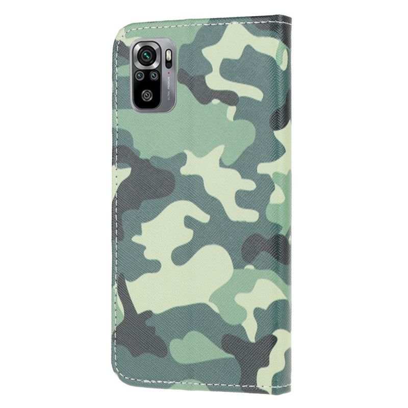 Leren Hoesje Xiaomi Redmi Note 10 / Note 10S Camouflage
