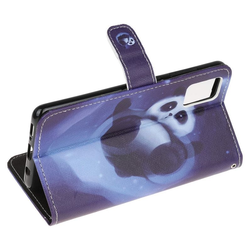 Leren Hoesje Xiaomi Redmi Note 10 / Note 10S Pandaruimte Met String