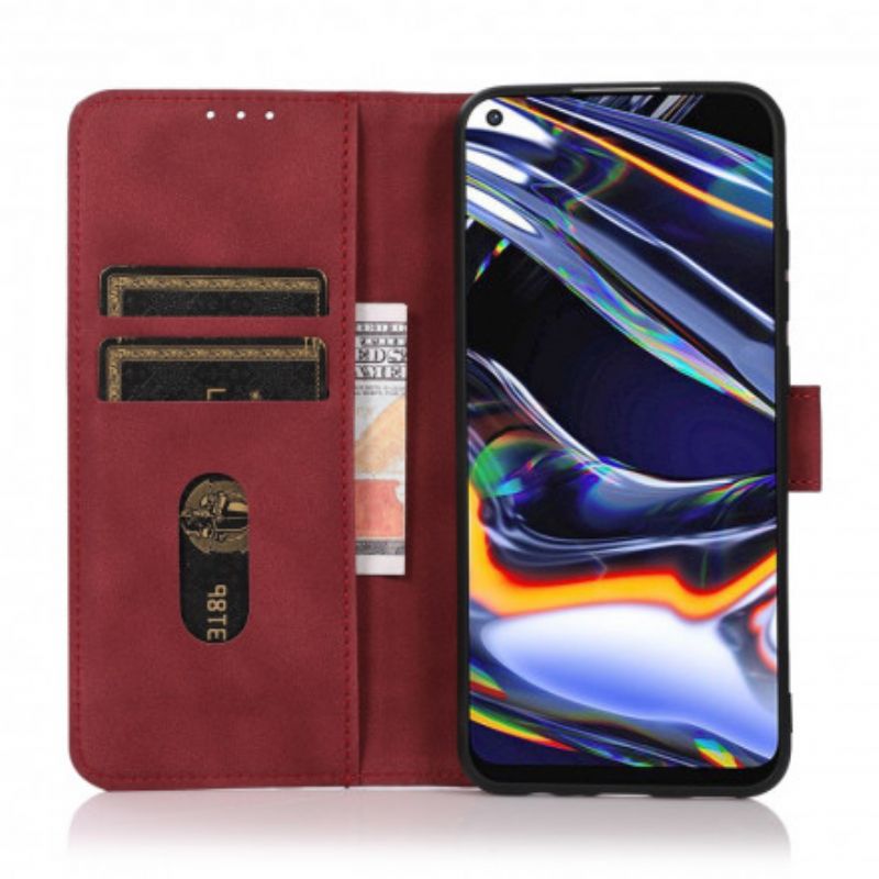 Flip Case Leren Moto G60s Khazneh Getextureerd Leereffect