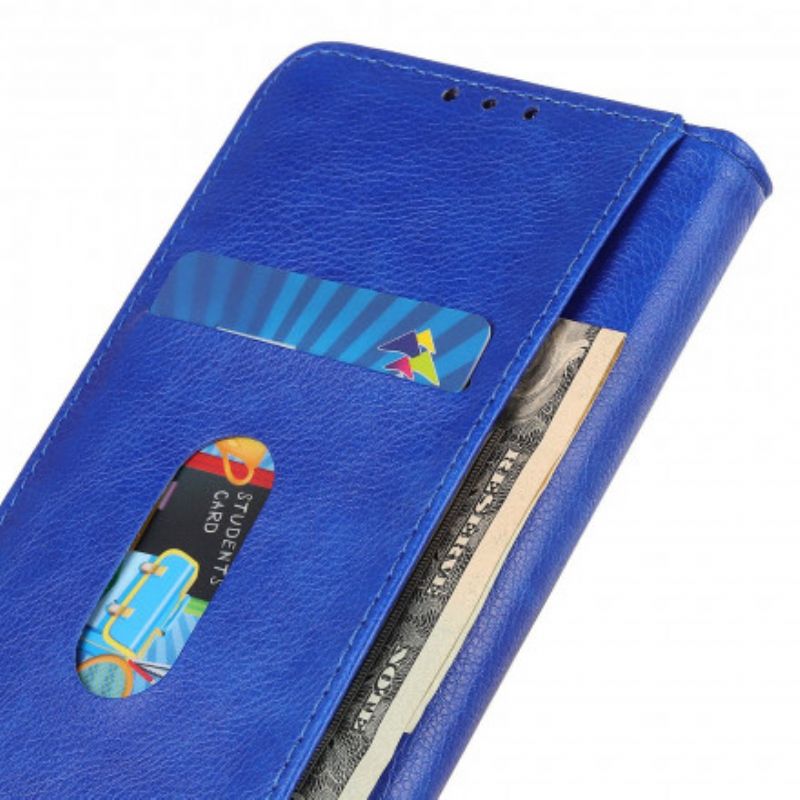 Folio-hoesje Moto G60s Telefoonhoesje Litchi Split-lederen Versie