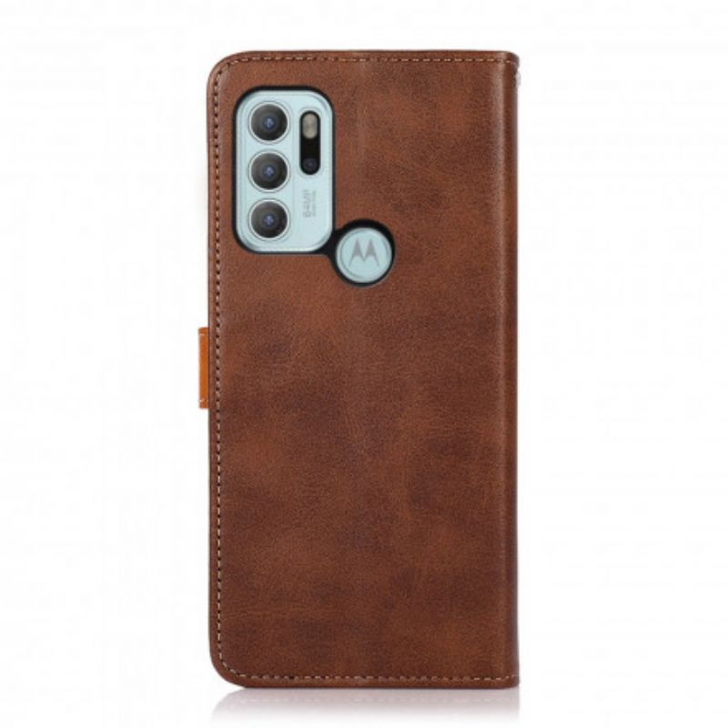 Folio-hoesje Moto G60s Telefoonhoesje Met Khazneh-riem