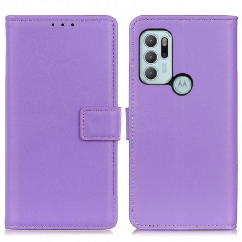 Leren Hoesje Voor Moto G60s Gewoon Kunstleer