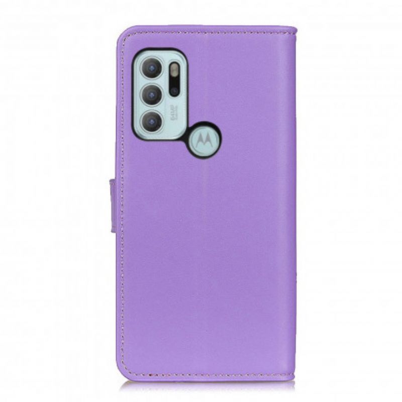 Leren Hoesje Voor Moto G60s Gewoon Kunstleer