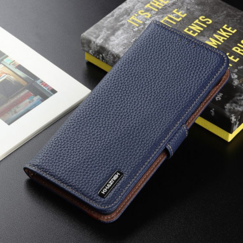Leren Hoesje Voor Moto G60s Lychee Leer Khazneh