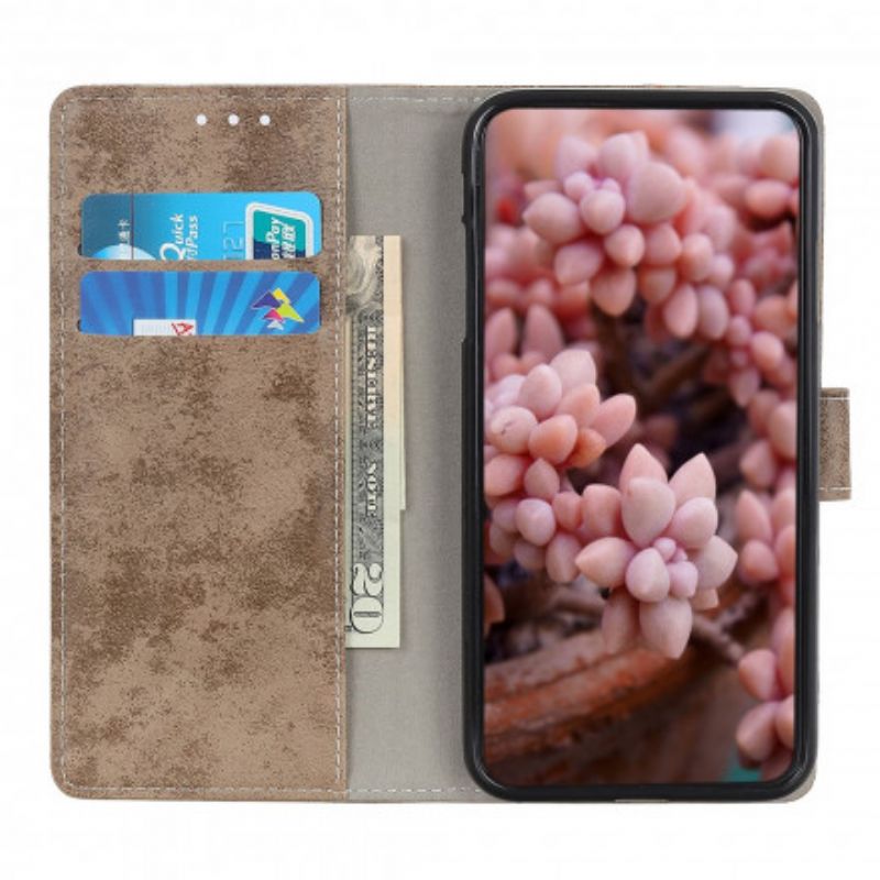 Leren Hoesje Voor Moto G60s Vintage Kunstleer