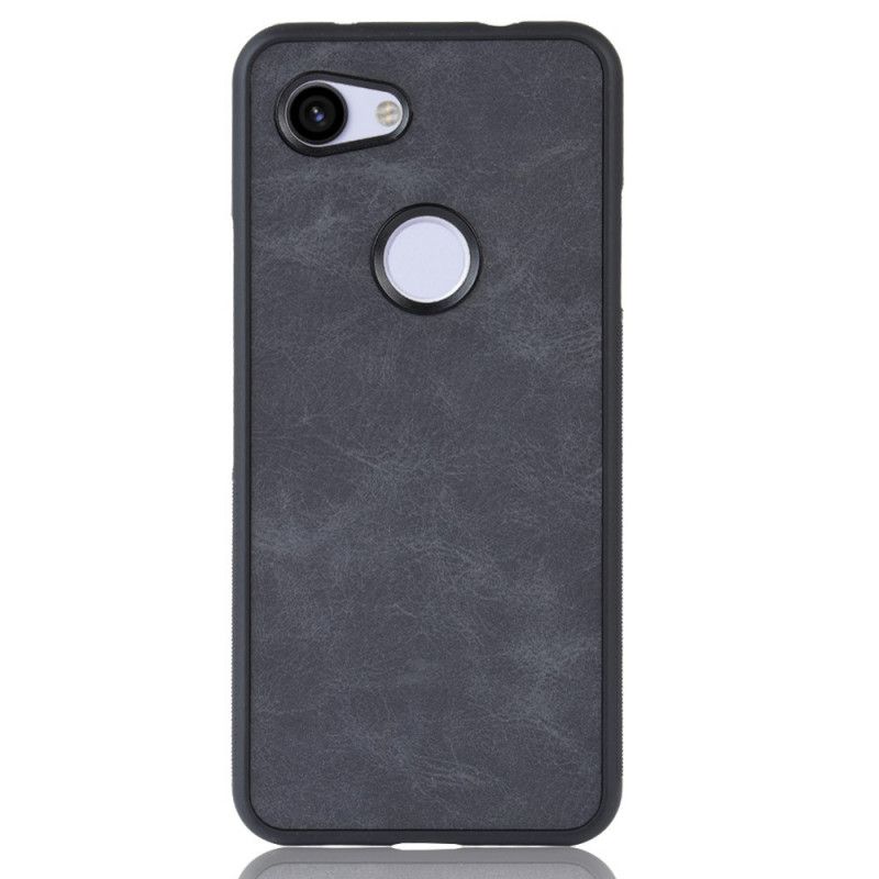 Case Hoesje Google Pixel 3A Donkerblauw Zwart Telefoonhoesje Premium Leereffect