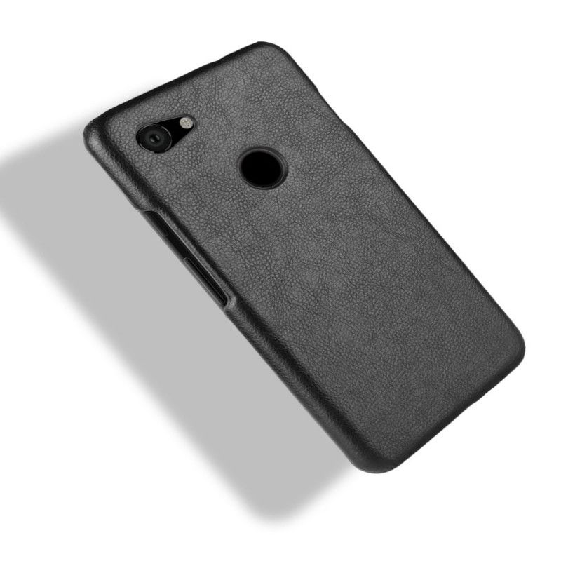 Case Hoesje Google Pixel 3A Grijs Zwart Telefoonhoesje Performance Lychee Leereffect