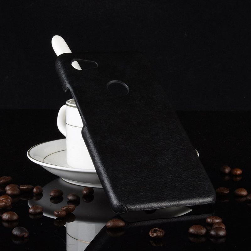 Case Hoesje Google Pixel 3A Grijs Zwart Telefoonhoesje Performance Lychee Leereffect