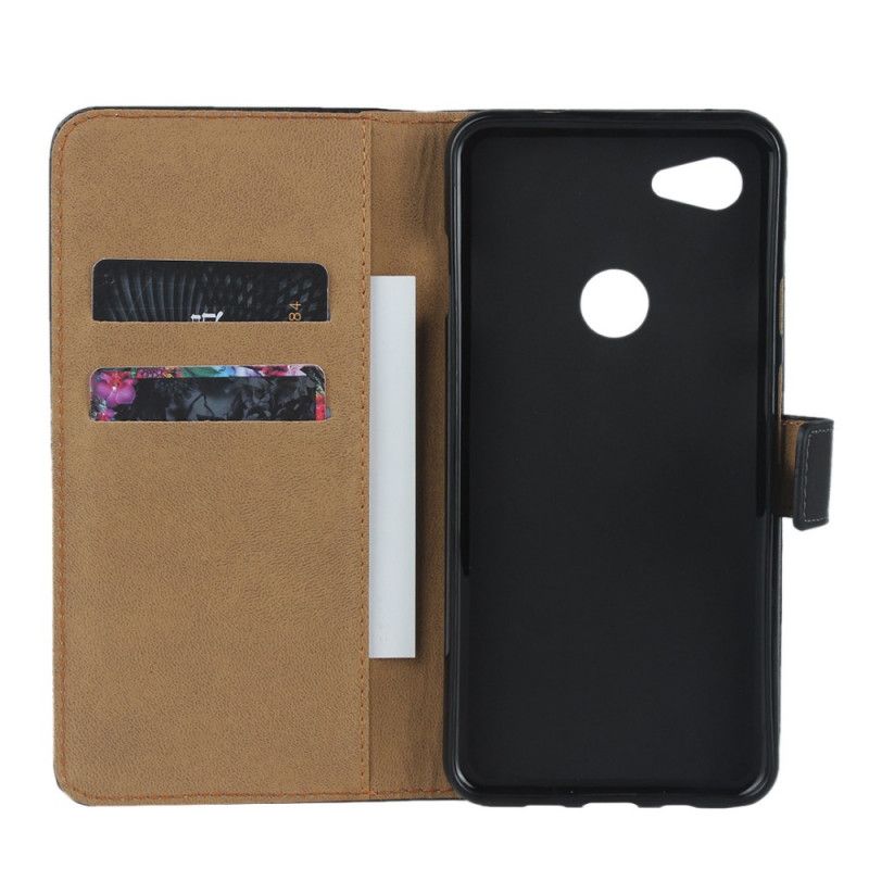 Cover Folio-hoesje Google Pixel 3A Telefoonhoesje Echt Lederen Uitnodiging
