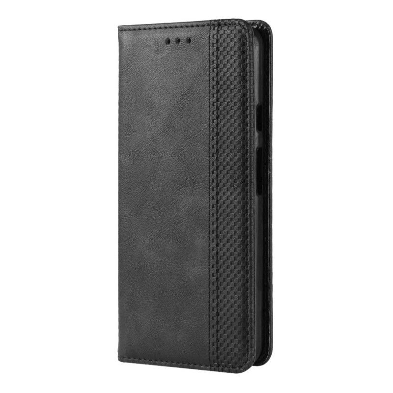 Folio-hoesje Google Pixel 3A Rood Zwart Telefoonhoesje Gestileerd Vintage Leereffect